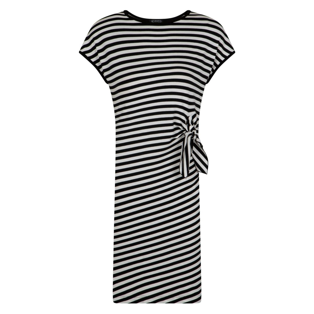 Dress stripes knot jersey black/offwhite - Evolve Fashion