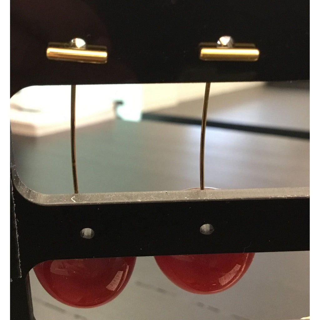 Earrings CHERRIES red/gold - Evolve Fashion