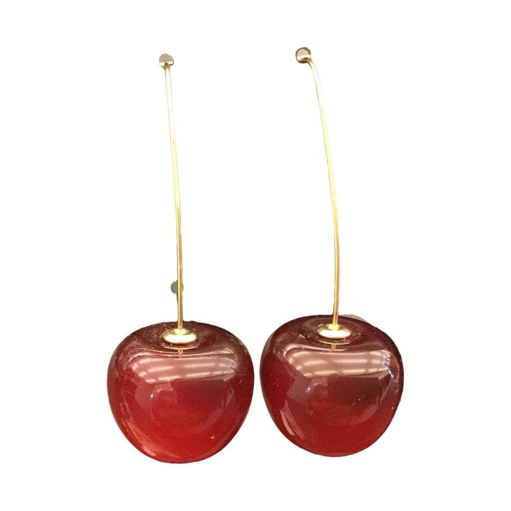 Earrings CHERRIES red/gold - Evolve Fashion