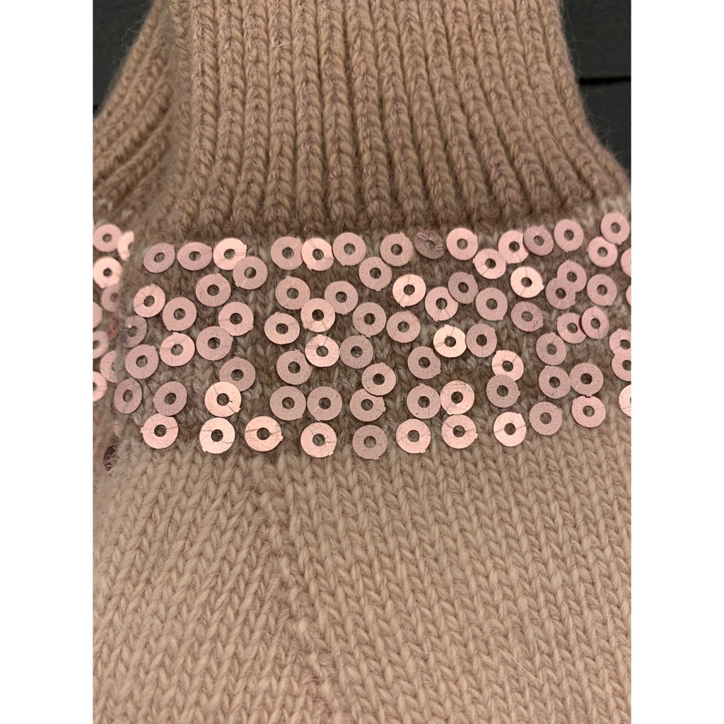 Gloves pailletes soft pink - Evolve Fashion