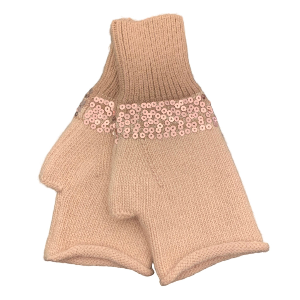 Gloves pailletes soft pink - Evolve Fashion