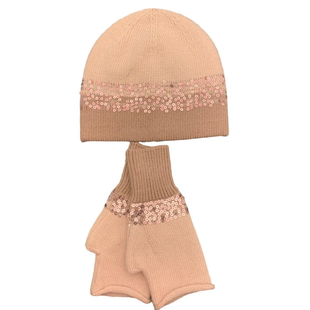 Gloves pailletes soft pink - Evolve Fashion