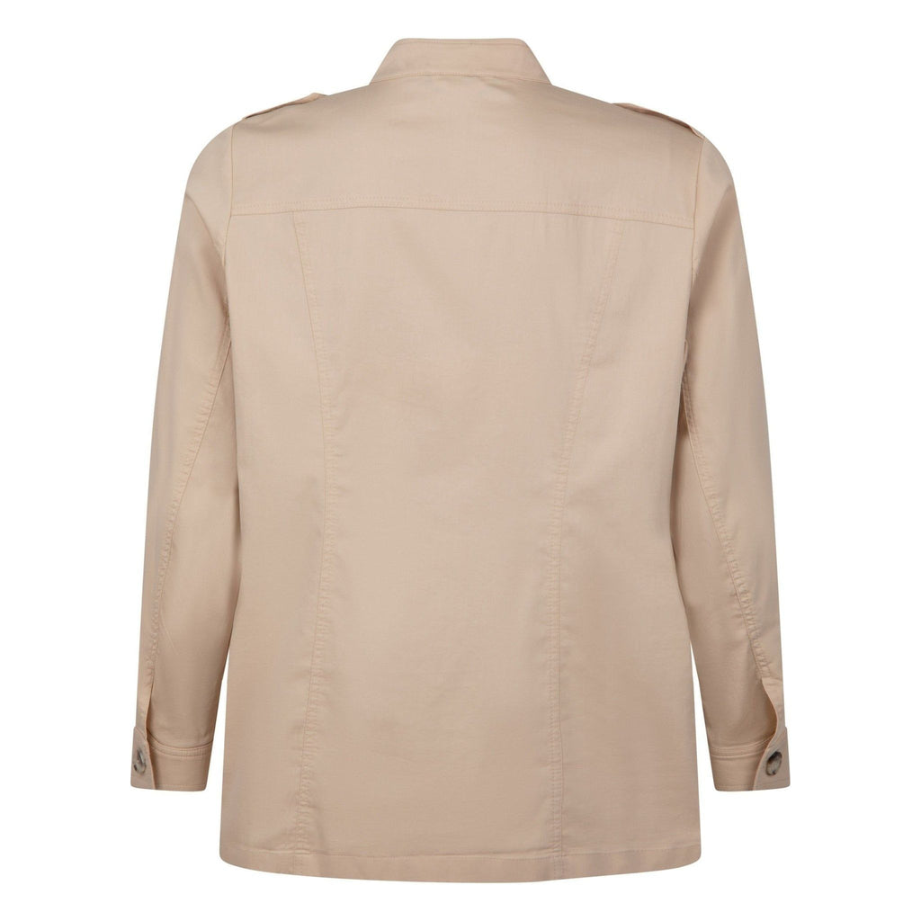 Jacket cargostyle cotton stretch Sand - Evolve Fashion