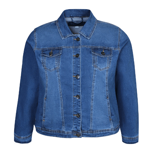 Jacket DENIM mid blue - Evolve Fashion