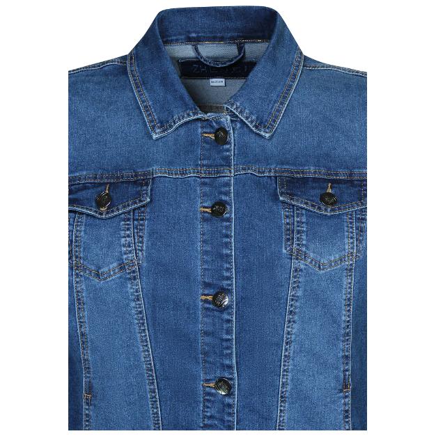 Jacket DENIM mid blue - Evolve Fashion