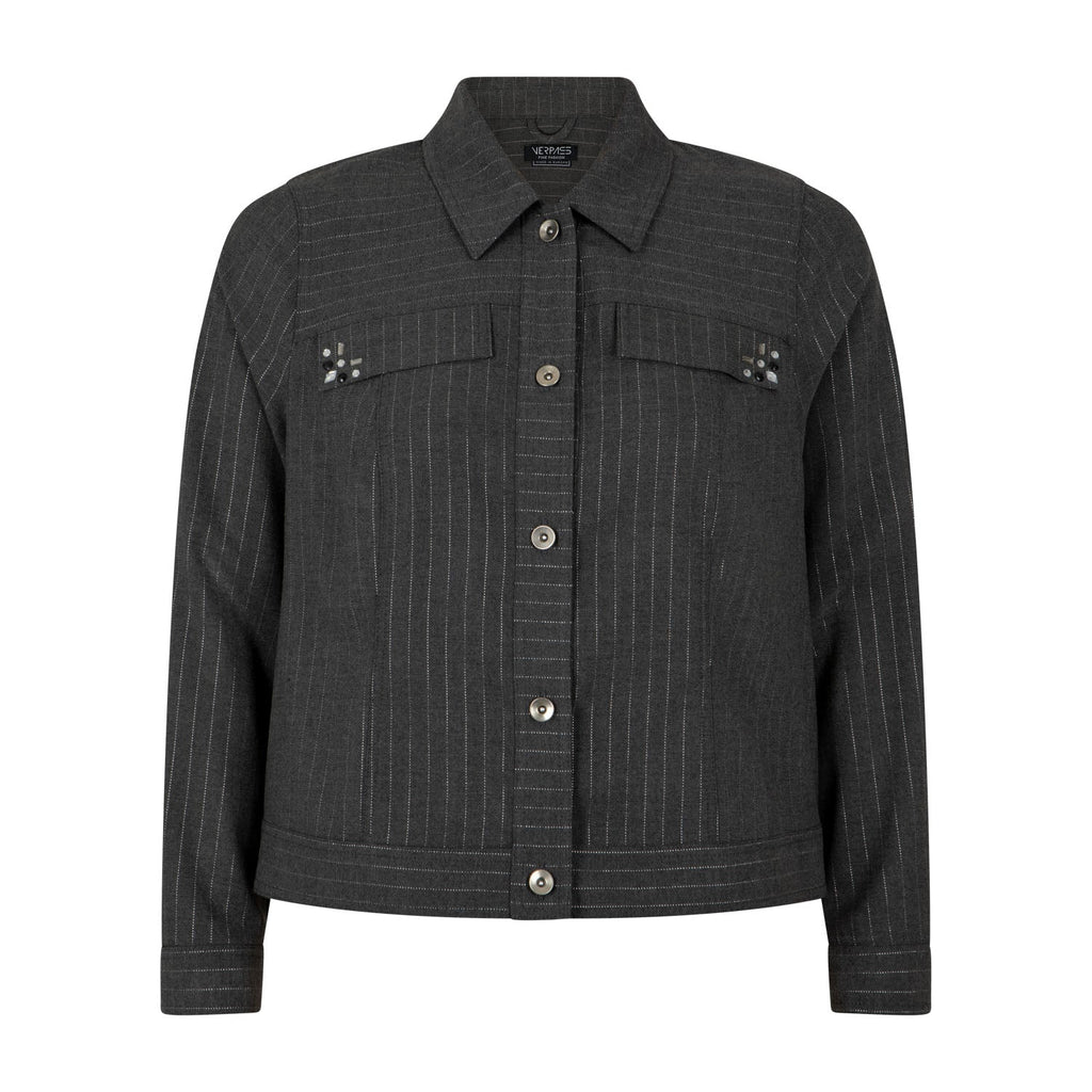 Jacket striped grey - Evolve Fashion