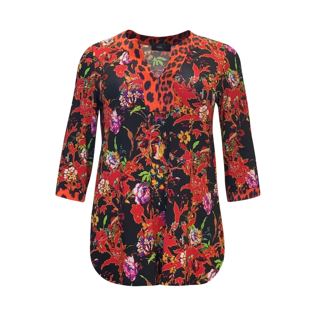 Kaftan AURORA red print - Evolve Fashion