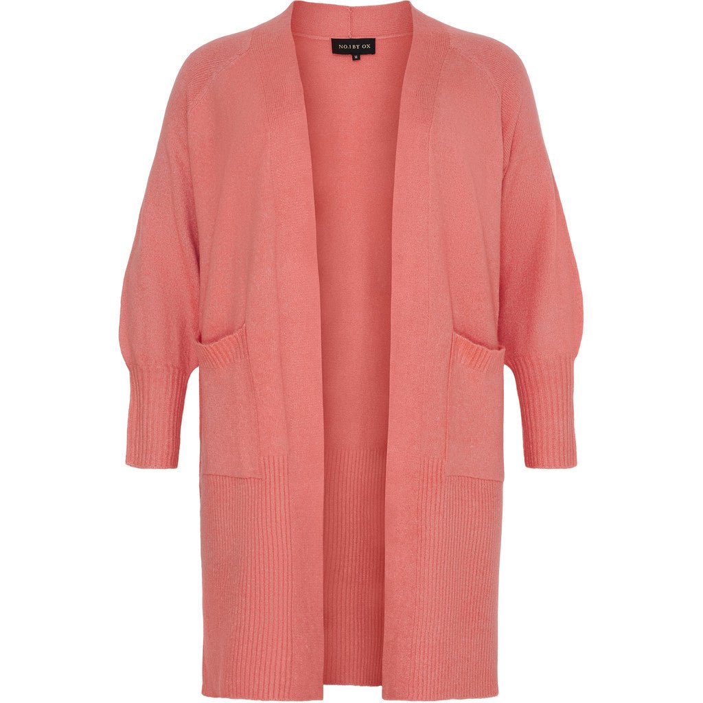 Long Cardigan w. balloon sleeves Marmalade Rose - Evolve Fashion
