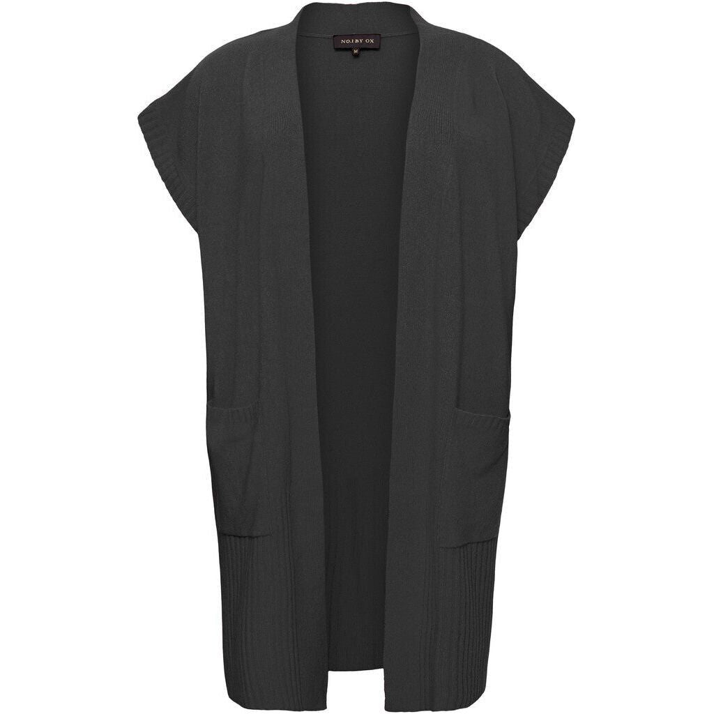 Long Sleeveless waistcoat Black - Evolve Fashion