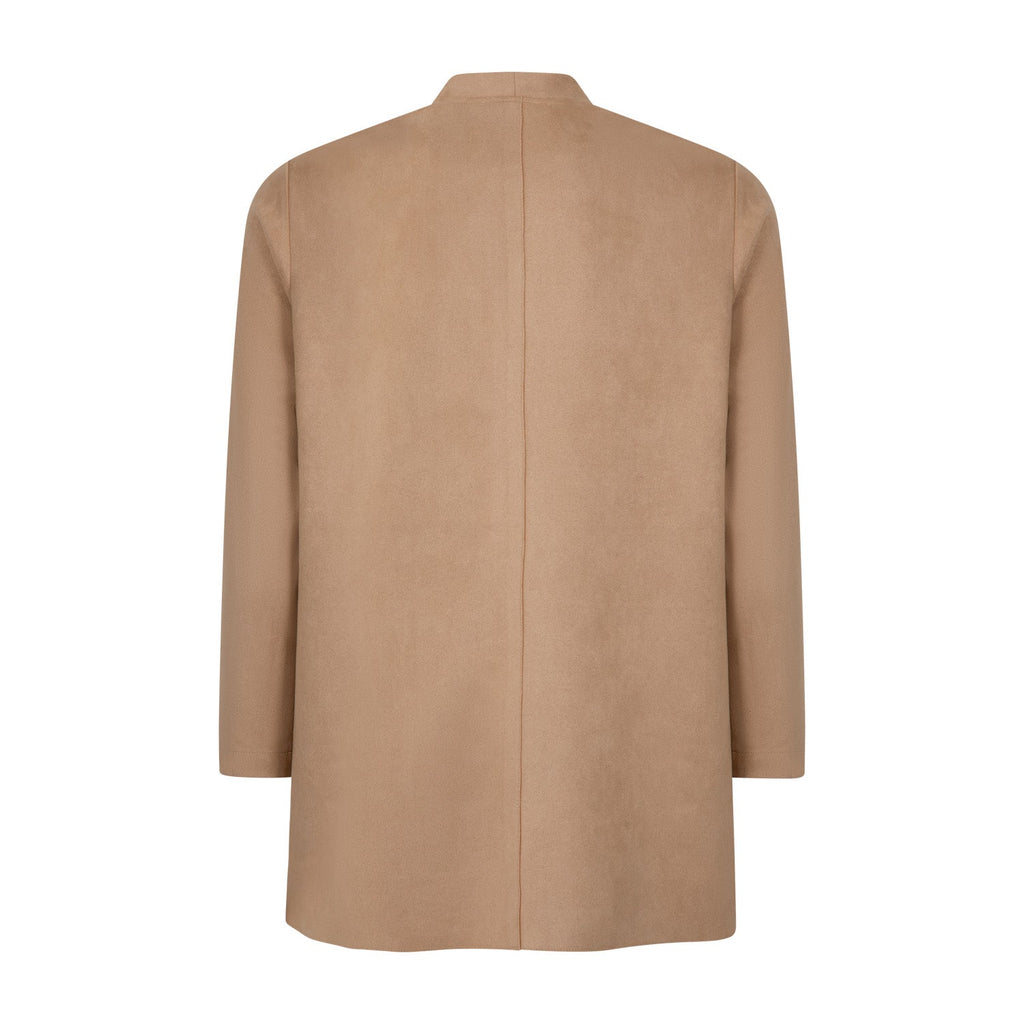 Longjacket daim feel camel - Evolve Fashion