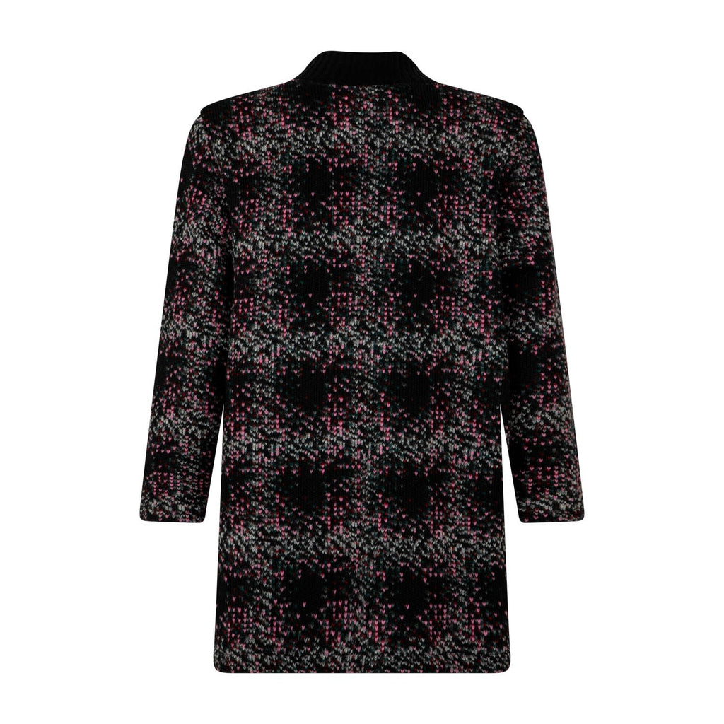 Longjacket wol black melange - Evolve Fashion