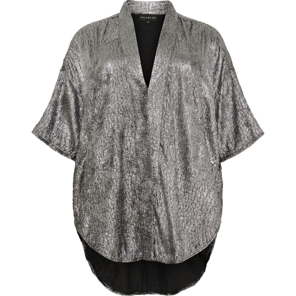 Loose Kimono Metallic silver - Evolve Fashion