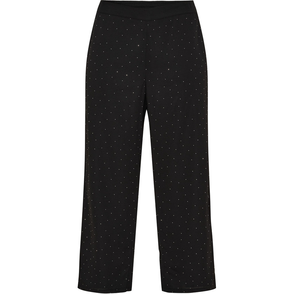 Loose Wide Trousers silver stones black - Evolve Fashion