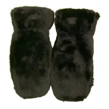 Mittens fake fur black