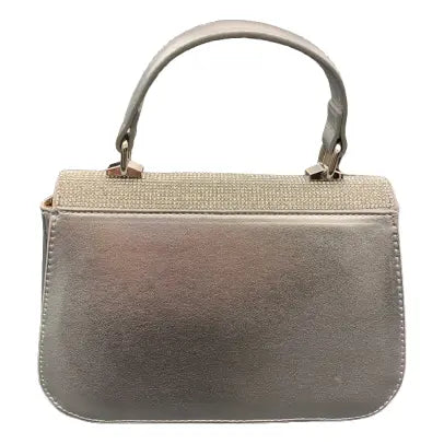 Evening bag strass silver