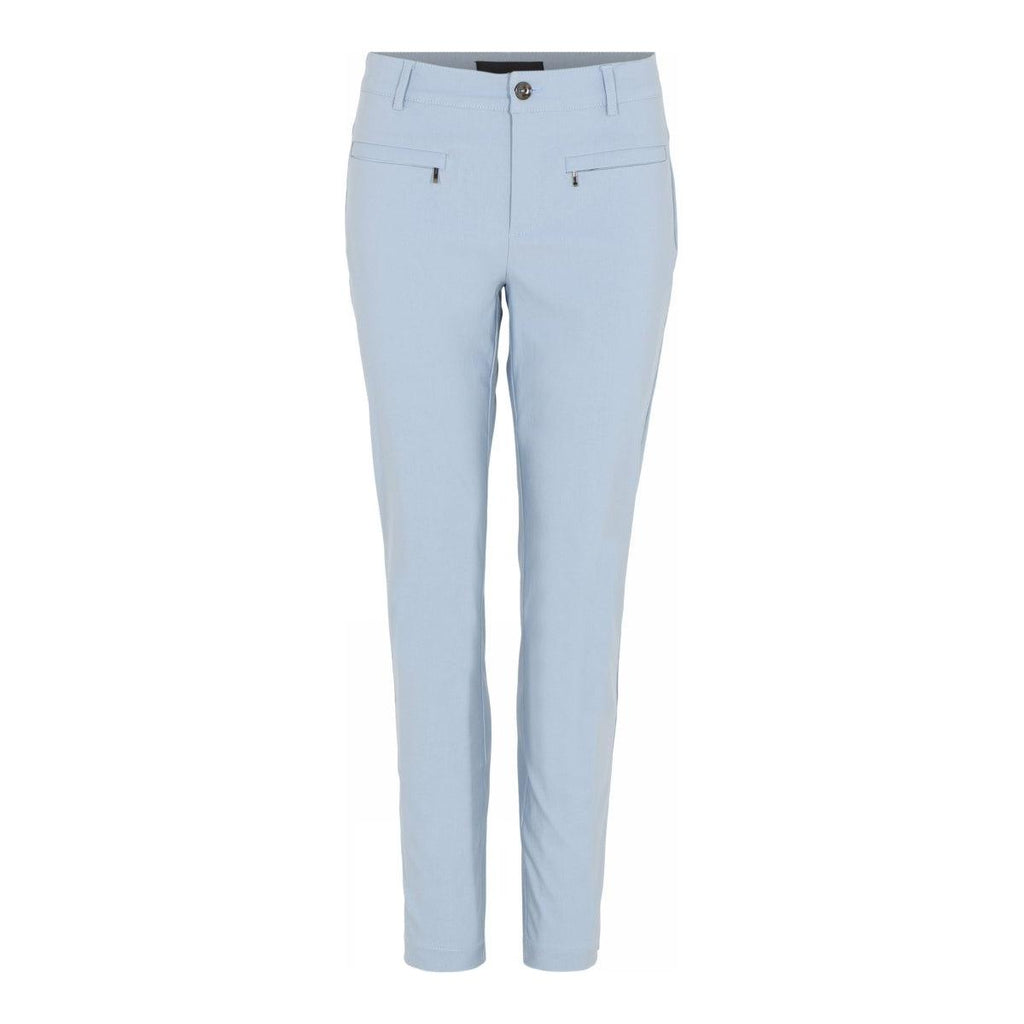 Pants LINA 7/8 zip Light blue - Evolve Fashion