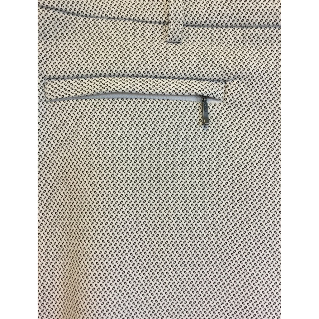 Pants LINA 7/8 zip white/black - Evolve Fashion