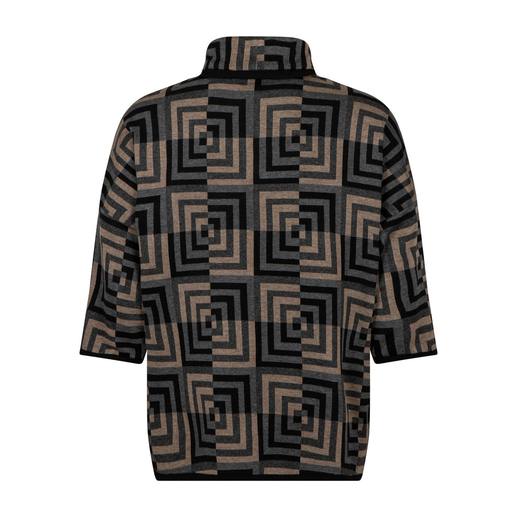 Pulli Squares grey/black - Evolve Fashion