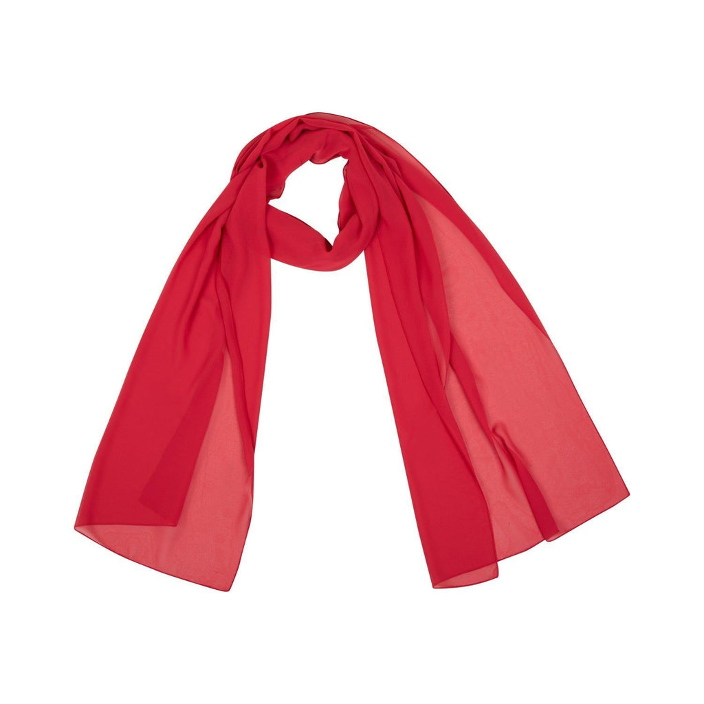 Scarf chiffon uni Fire red - Evolve Fashion