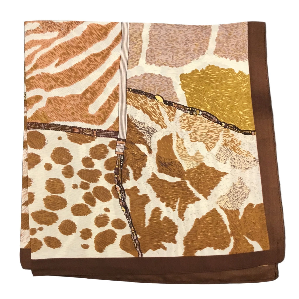 Shawl animalprint camel/brown - Evolve Fashion