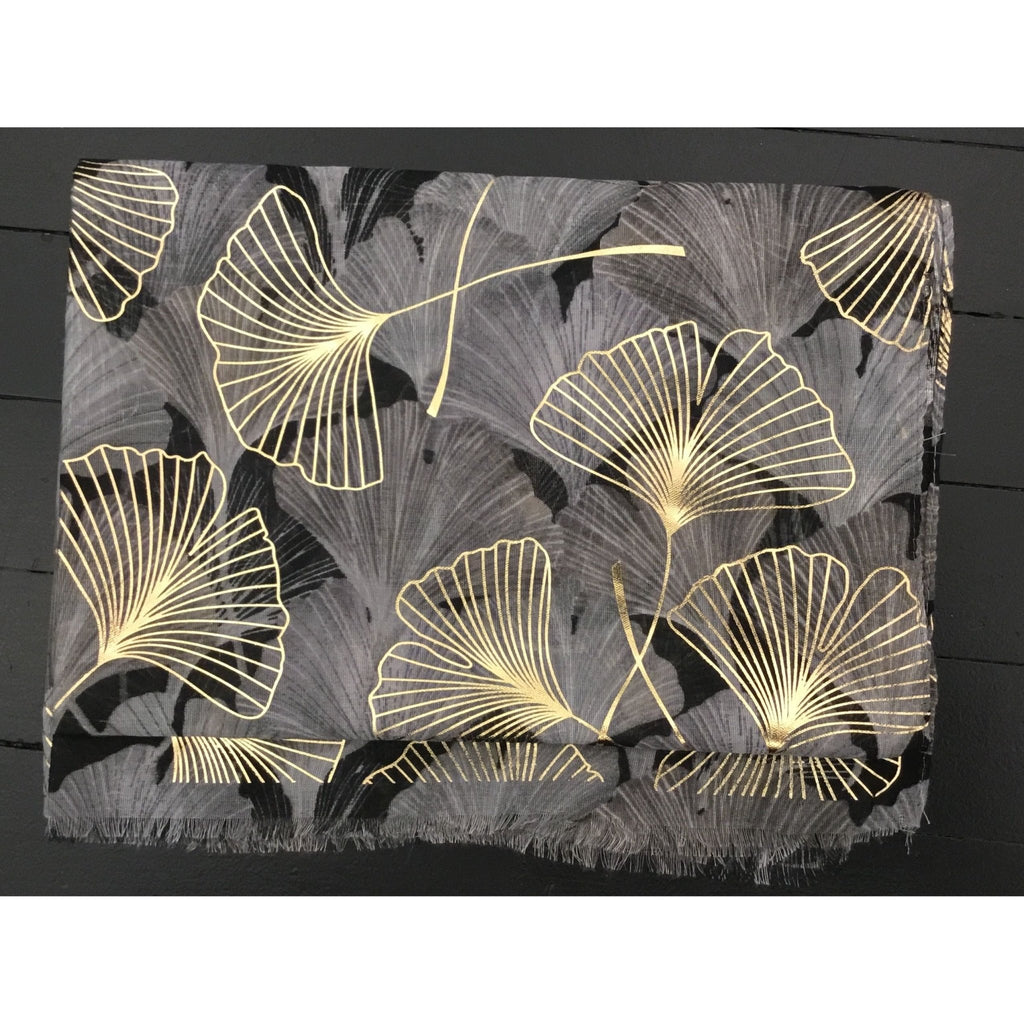 Shawl Gingko grey - Evolve Fashion