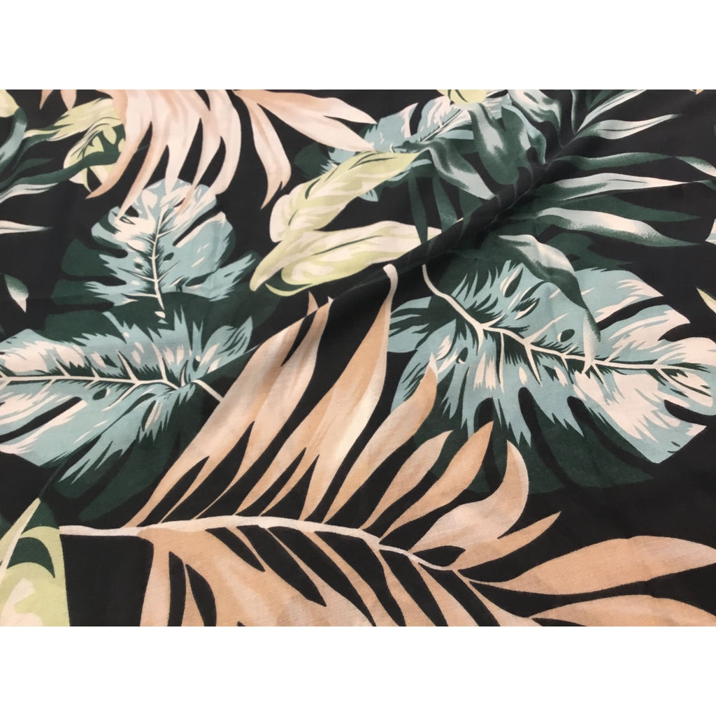 Shawl Leafs green and brown - Evolve Fashion