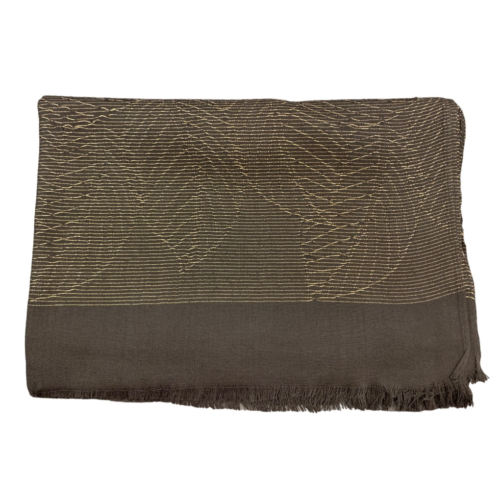 Shawl lurex gold black - Evolve Fashion