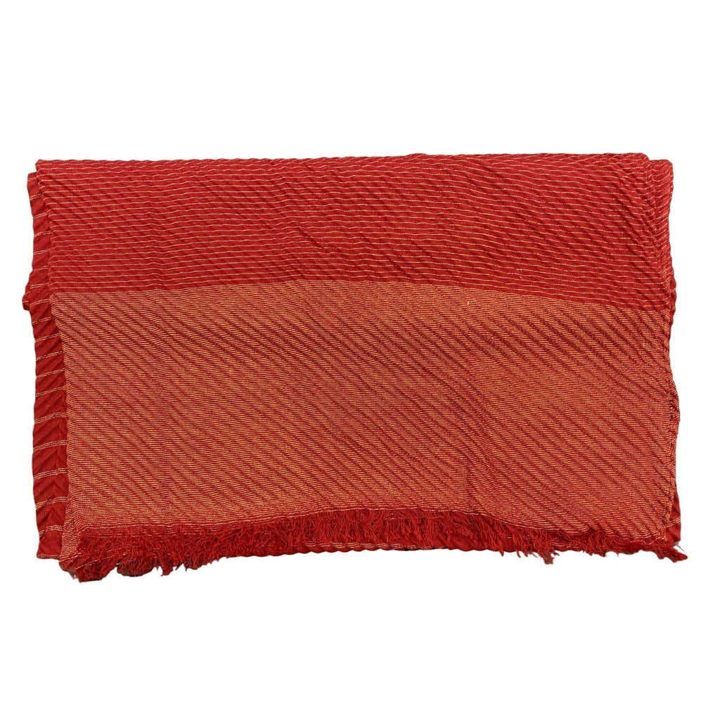 Shawl lurex gold wine red - Evolve Fashion