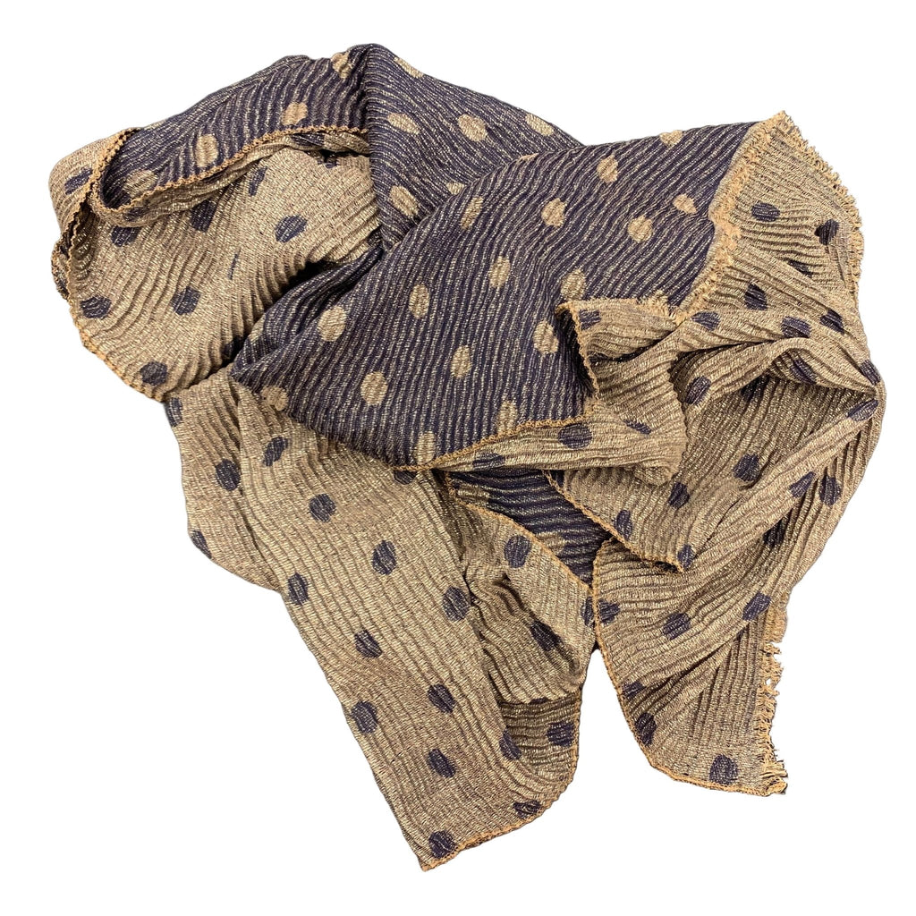 Shawl plissé dots navy - Evolve Fashion