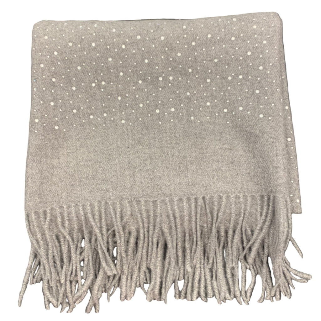 Shawl Rhinestones light grey - Evolve Fashion