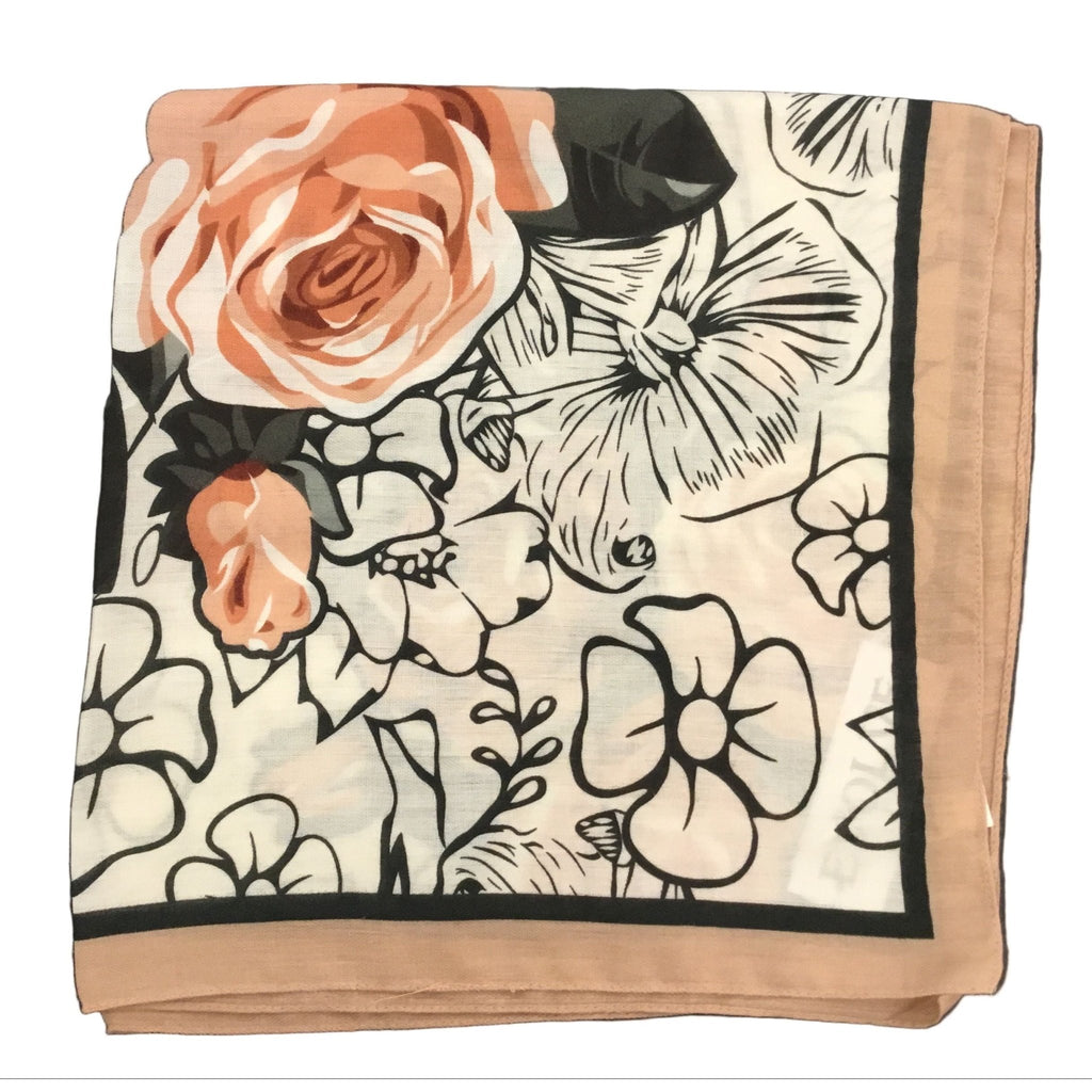 Shawl roses powder rose - Evolve Fashion