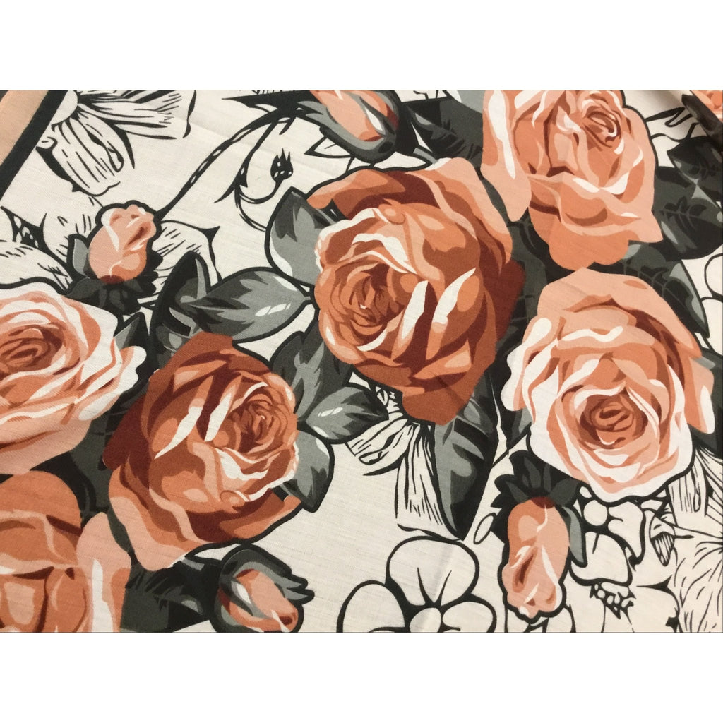 Shawl roses powder rose - Evolve Fashion