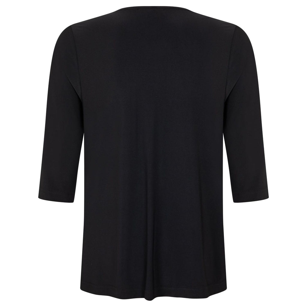 Shirt cachecoeur V - neck black - Evolve Fashion