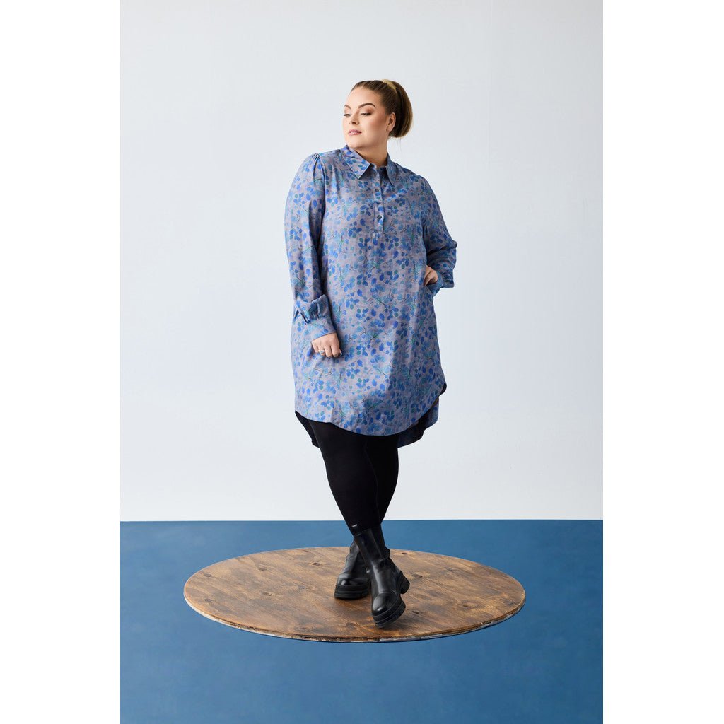 Shirt dress lavender blue - Evolve Fashion