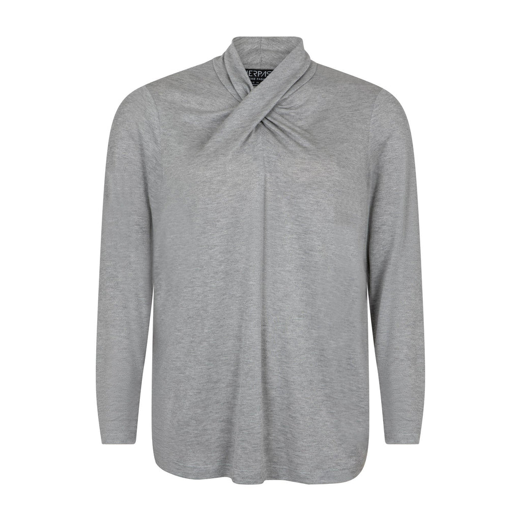 Shirt long sleeve grey sparkle - Evolve Fashion