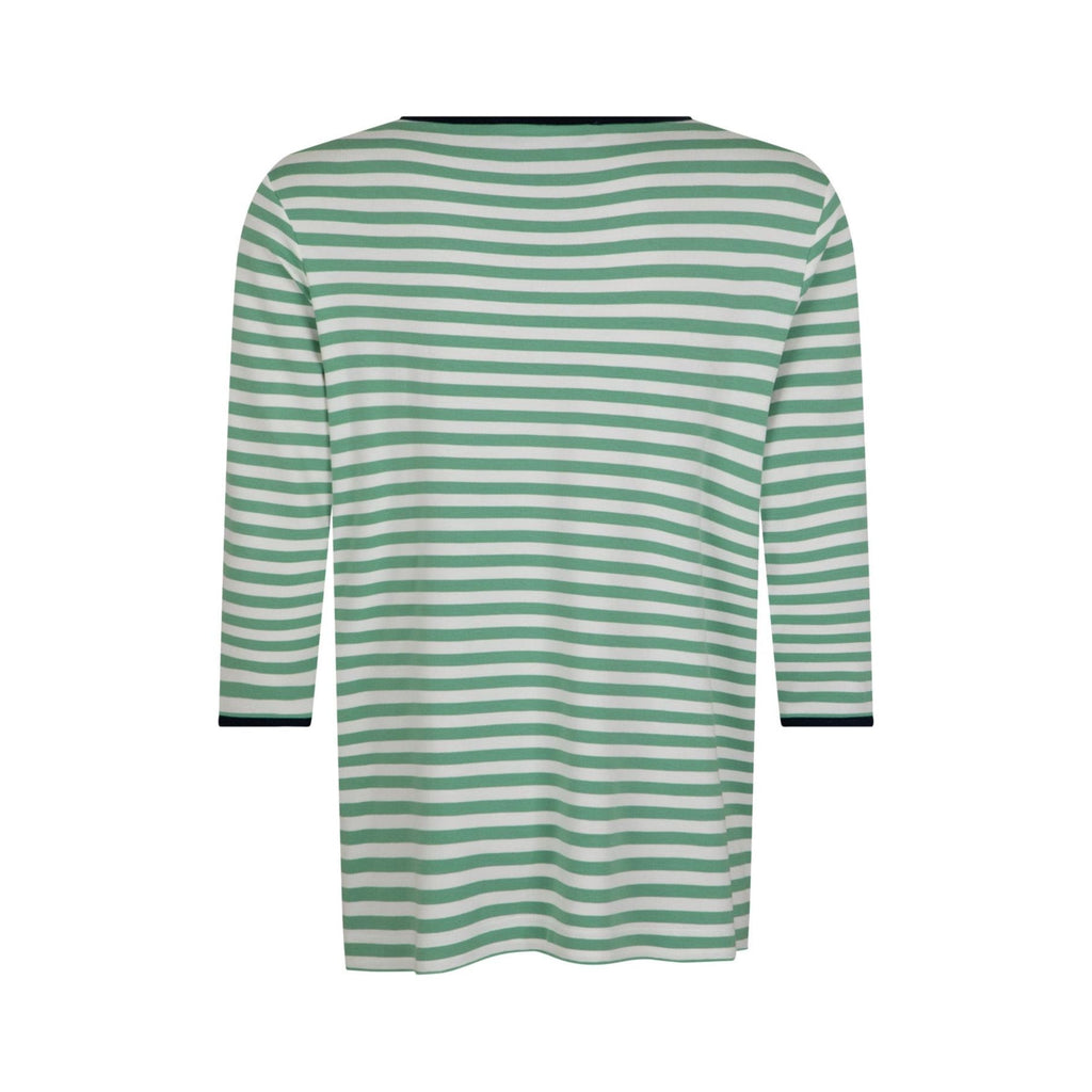 Shirt stripes aloë green - Evolve Fashion