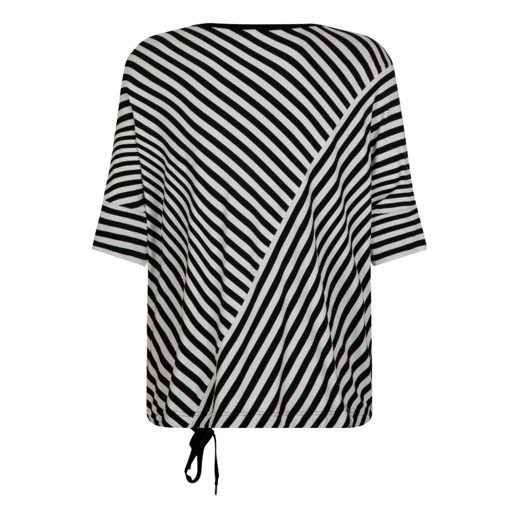 Shirt stripes drawstring black/white - Evolve Fashion