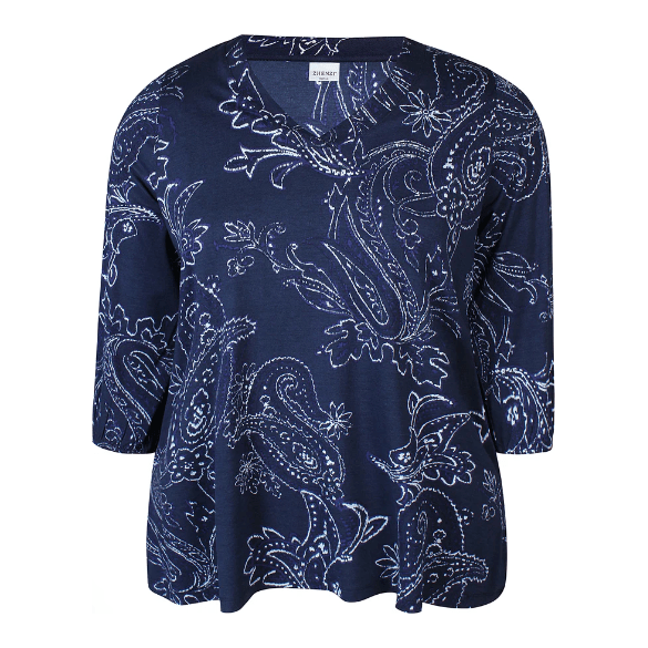 Shirt SYLVA blue dusk print - Evolve Fashion