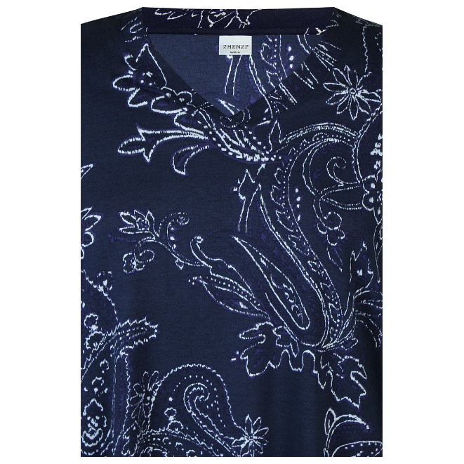 Shirt SYLVA blue dusk print - Evolve Fashion