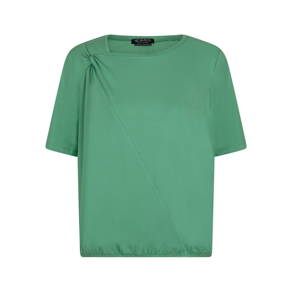 Shirt twist jersey aloe green - Evolve Fashion