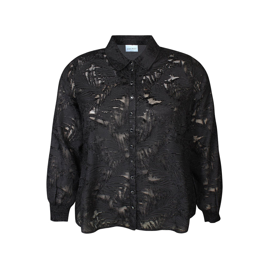 Shirt Tyra structure black - Evolve Fashion