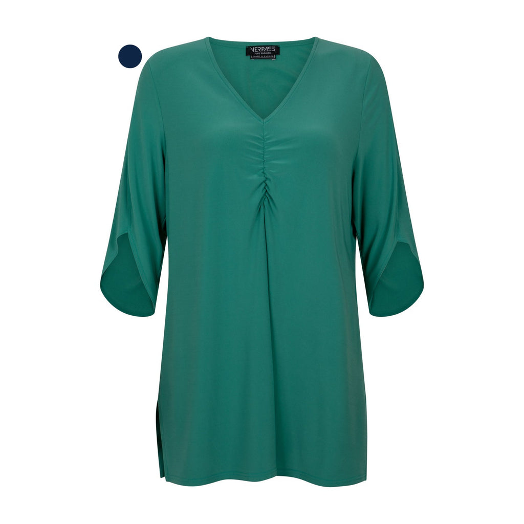 Shirt V - neck navy - Evolve Fashion