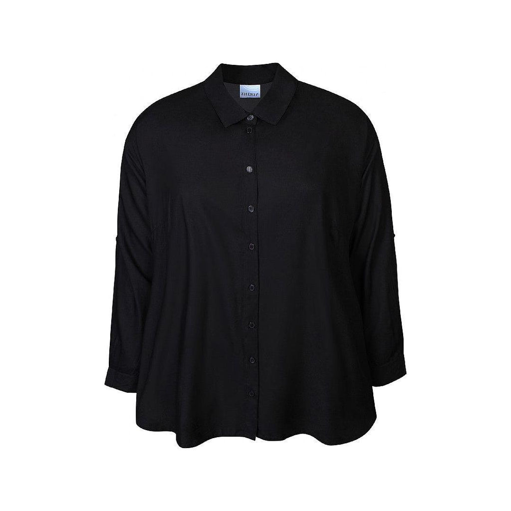 Shirt w lace back black - Evolve Fashion