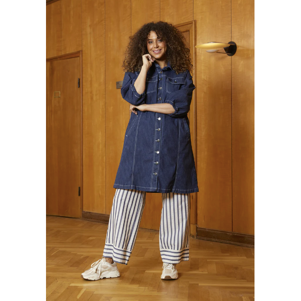 Shirtdress EXIE jeans stripes - Evolve Fashion