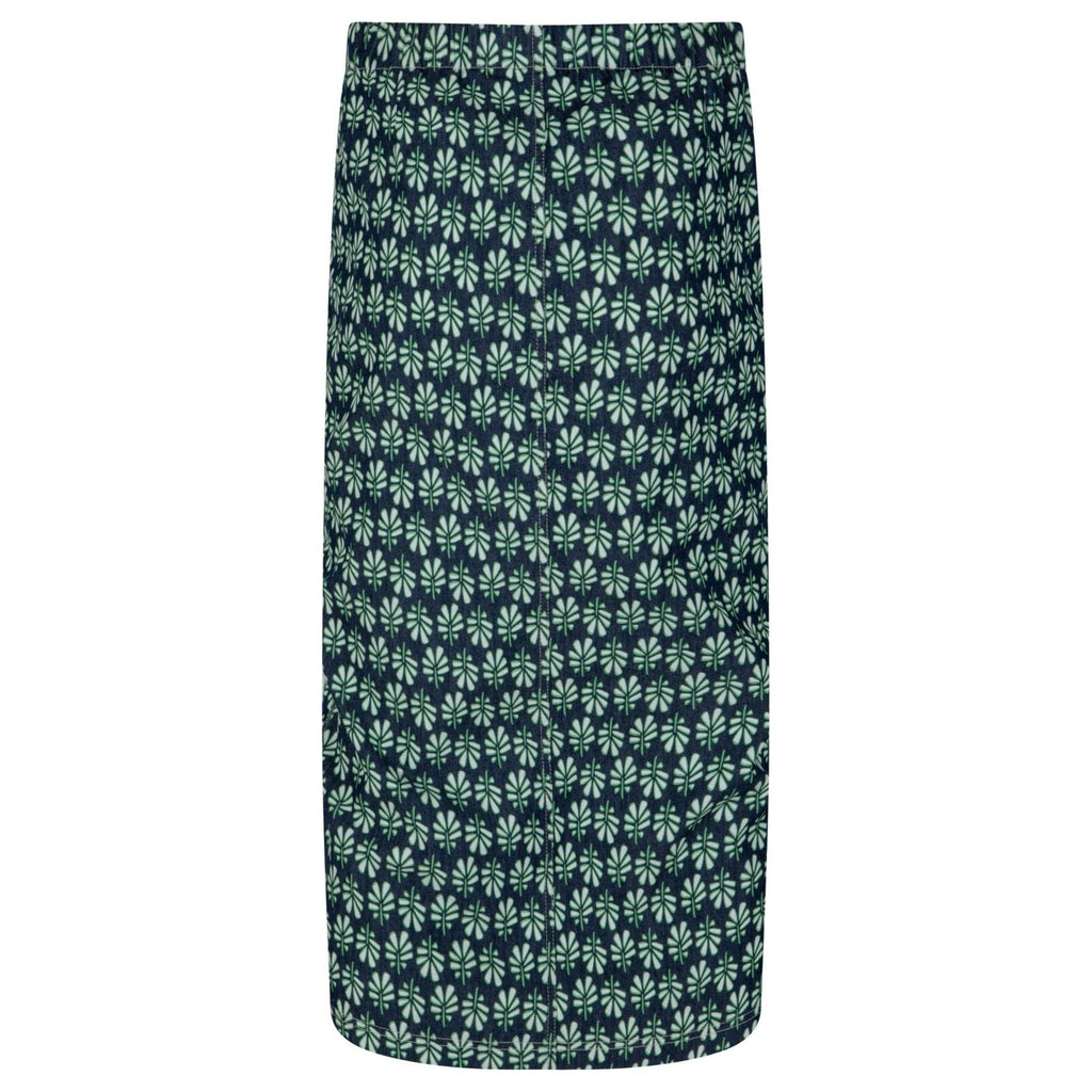 Skirt jeans print aloe green/indigo - Evolve Fashion