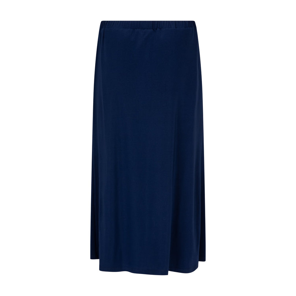 Skirt slit front navy - Evolve Fashion