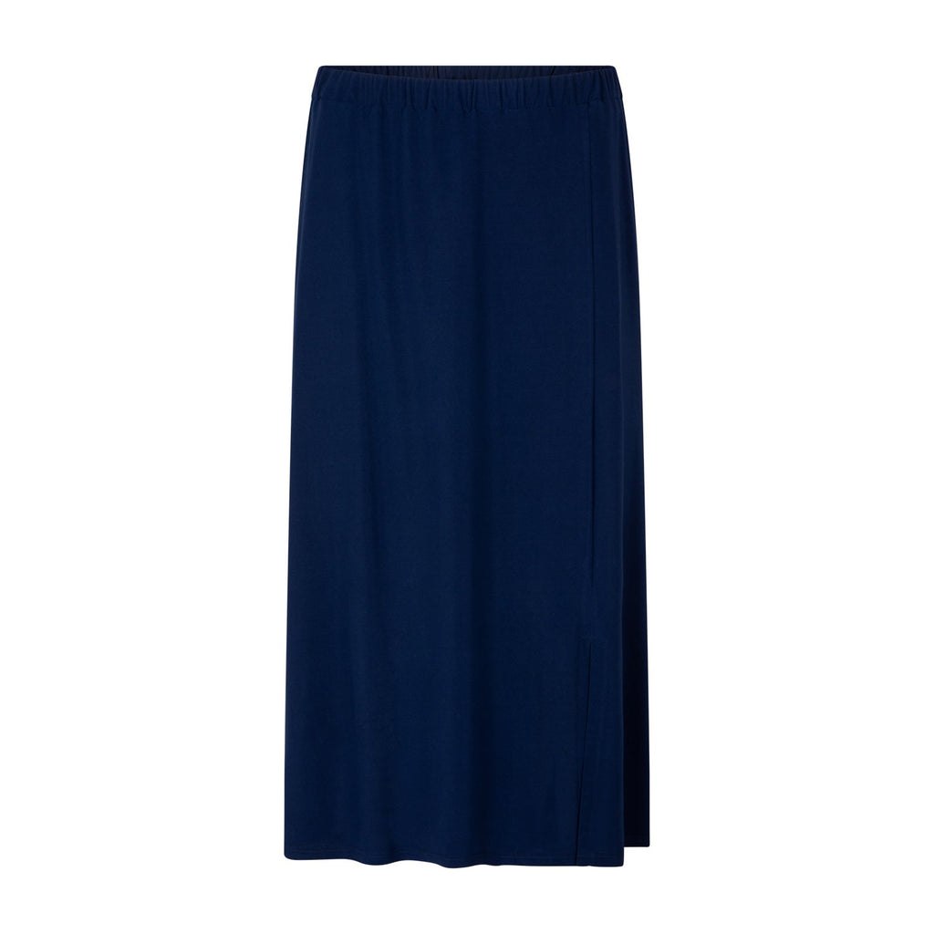 Skirt slit front navy - Evolve Fashion