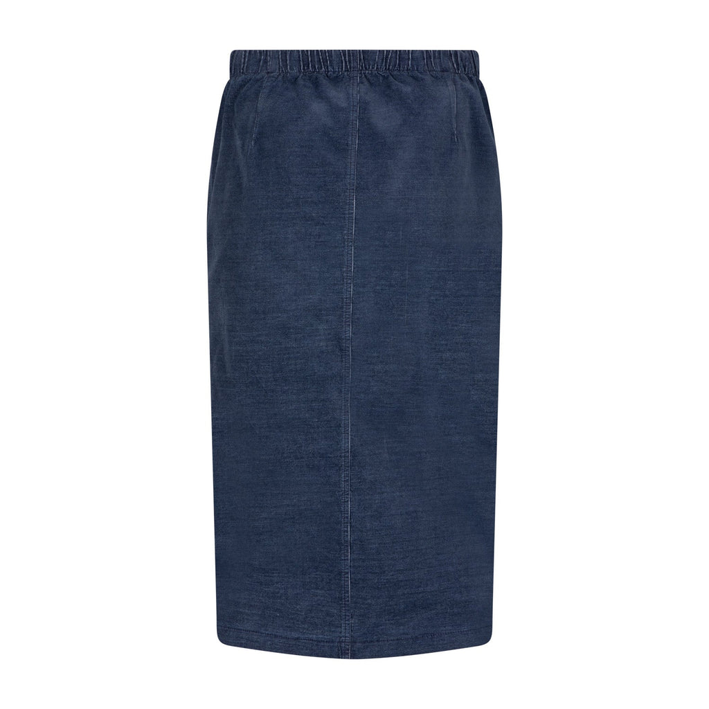 Skirt soft rib denim blue - Evolve Fashion