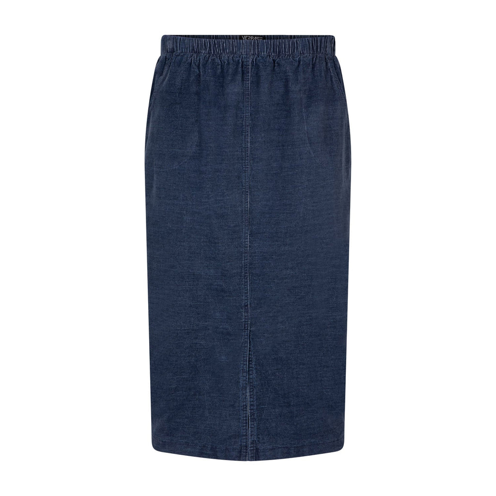 Skirt soft rib denim blue - Evolve Fashion