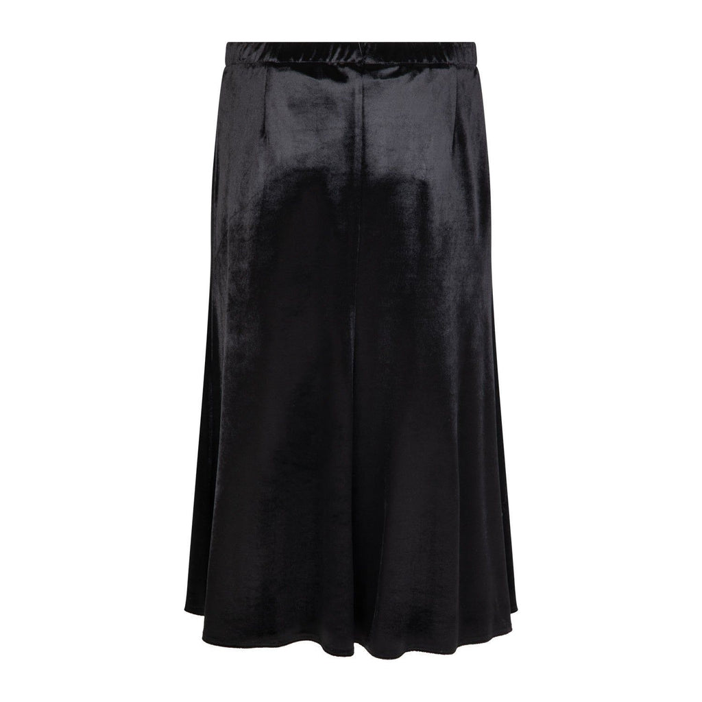 Skirt velvet shiny black - Evolve Fashion